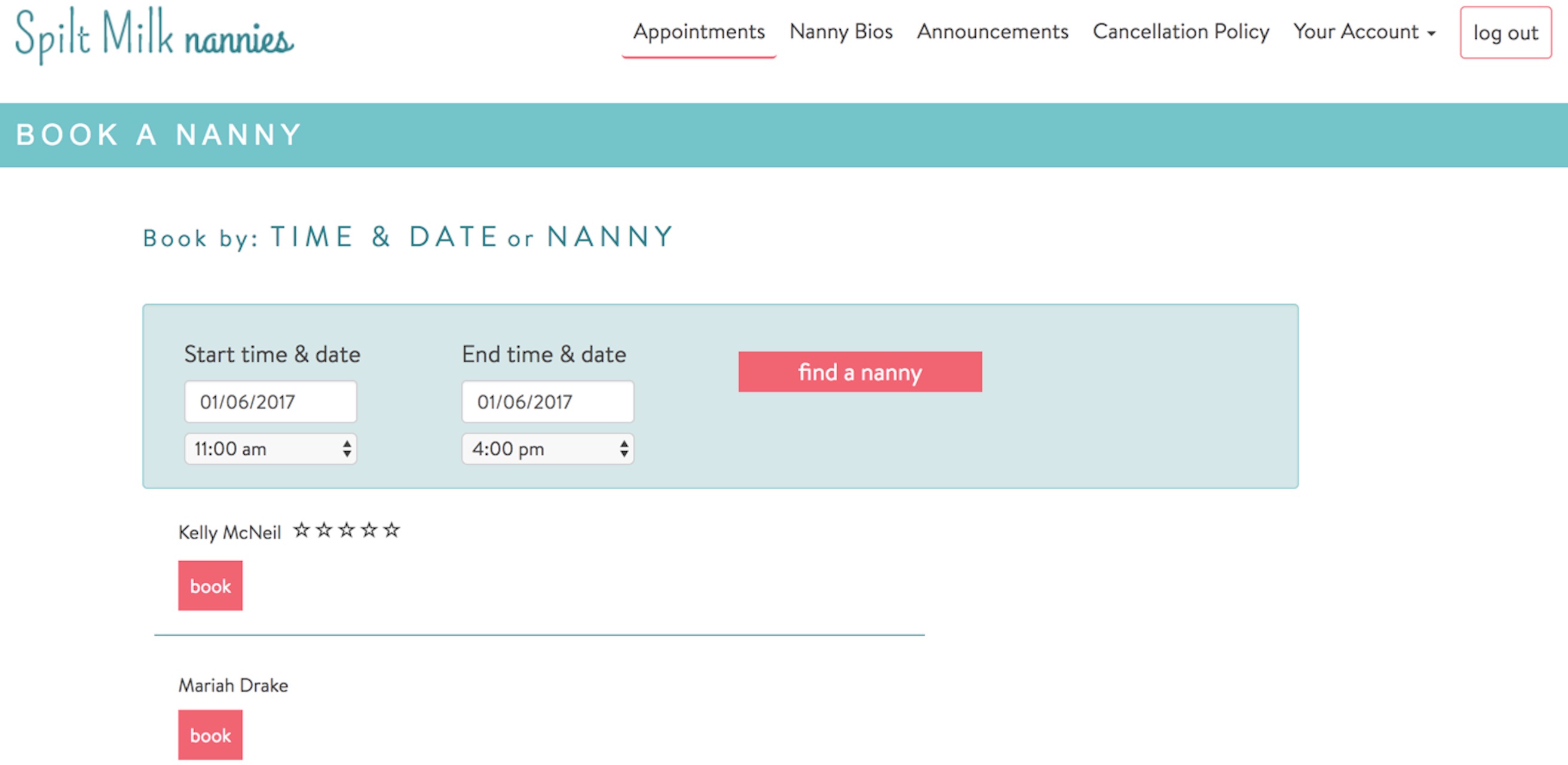 Parent book nanny